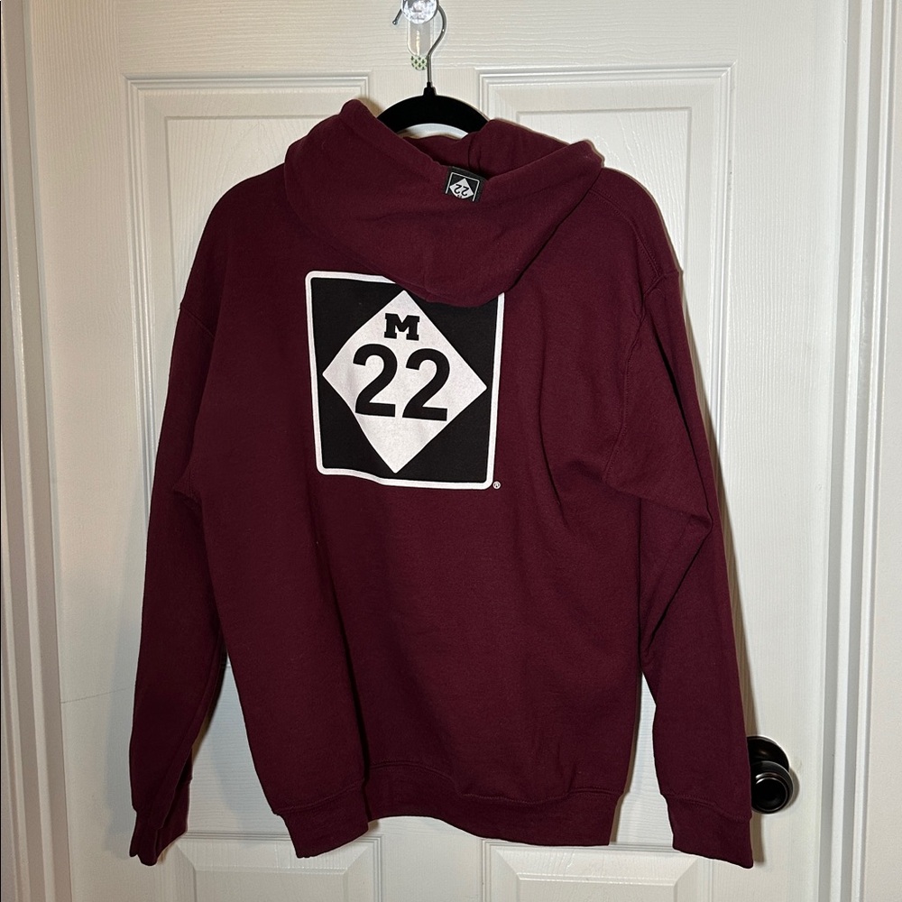 M22 Burgundy Hoodie - Picture 3 of 4